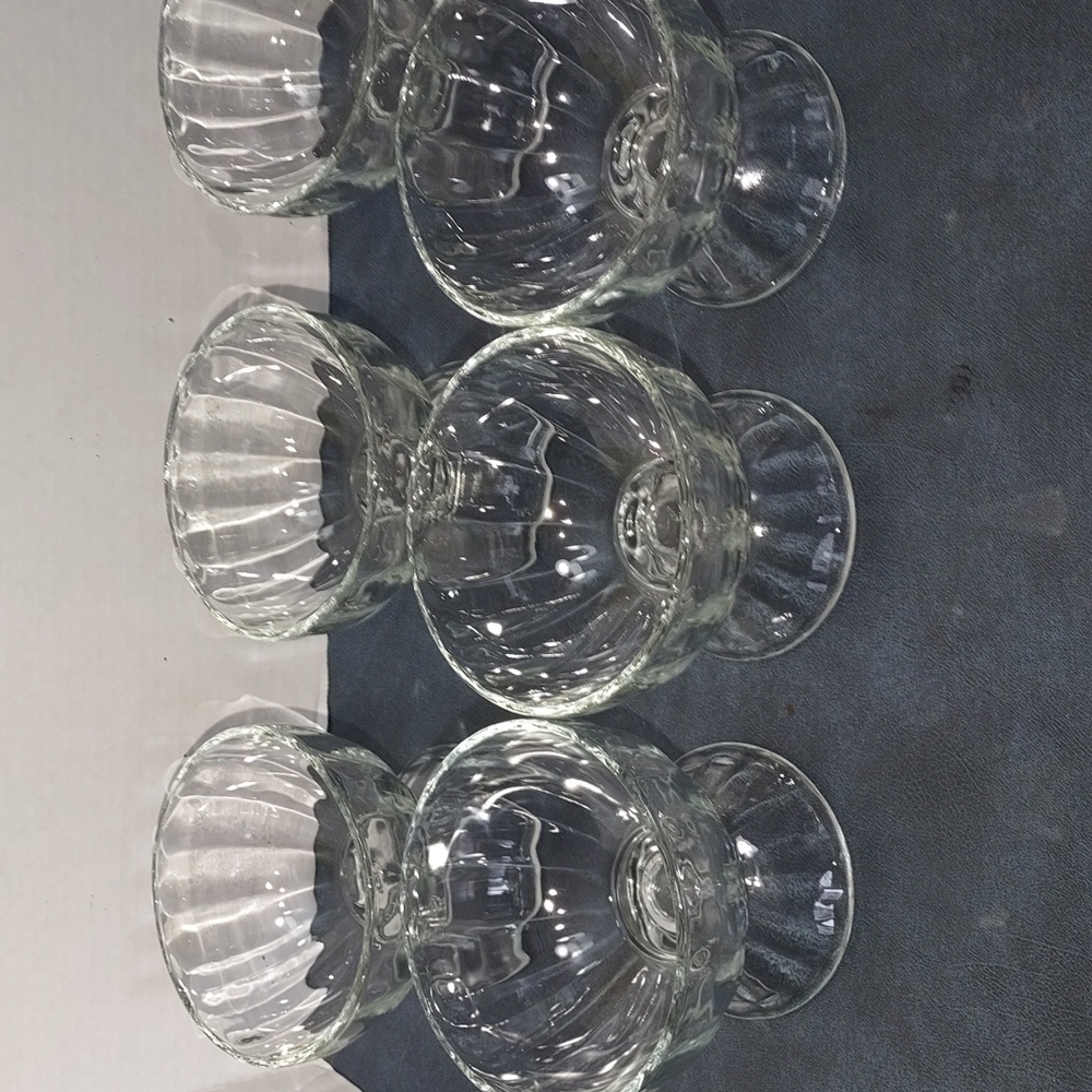 Vintage set of six Libby ice cream sundae dishes